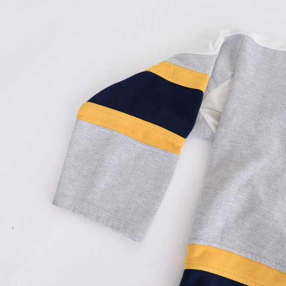 VTG 90S Simply For Sports Gray Blue  Embroidered Mi Wolverines U V-neck Sweater - Picture 7 of 12